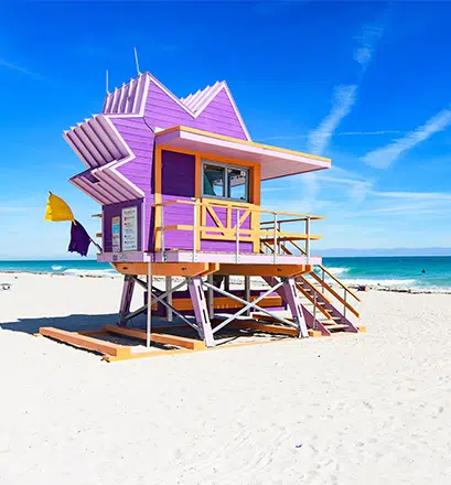 Miami beach hut Ponant cruise