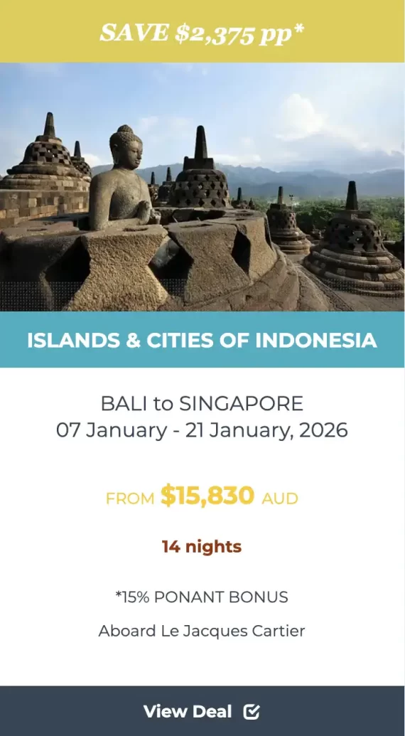 BALI TO SINGAPORE ISLANDS CITIES VOLCANOES cruise deal