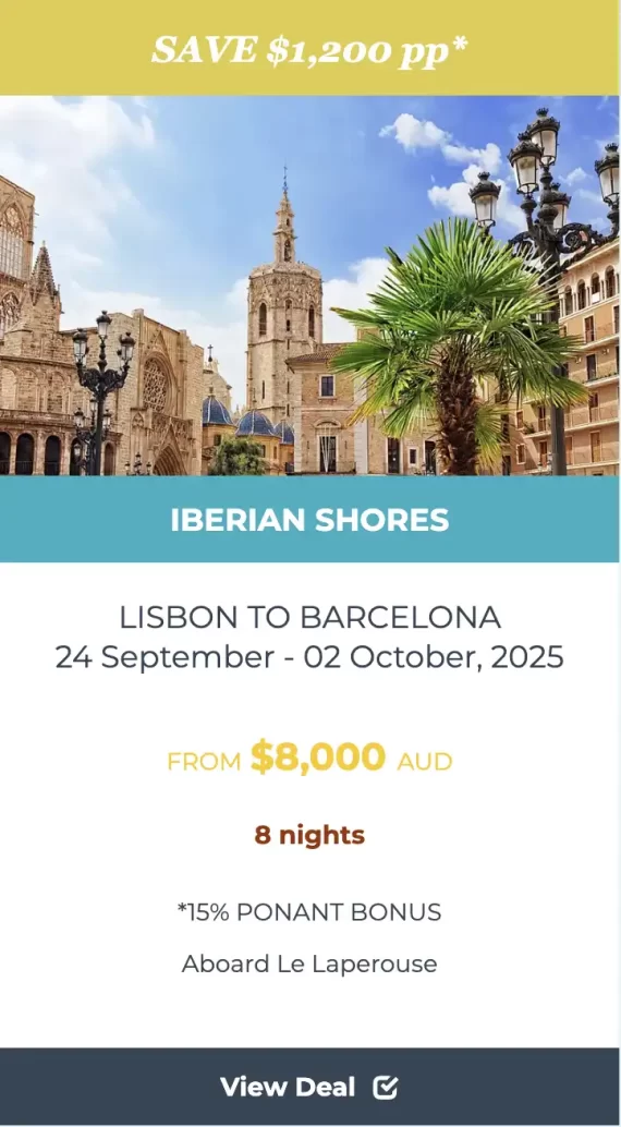 IBERIAN SHORES Ponant Cruise deal image`