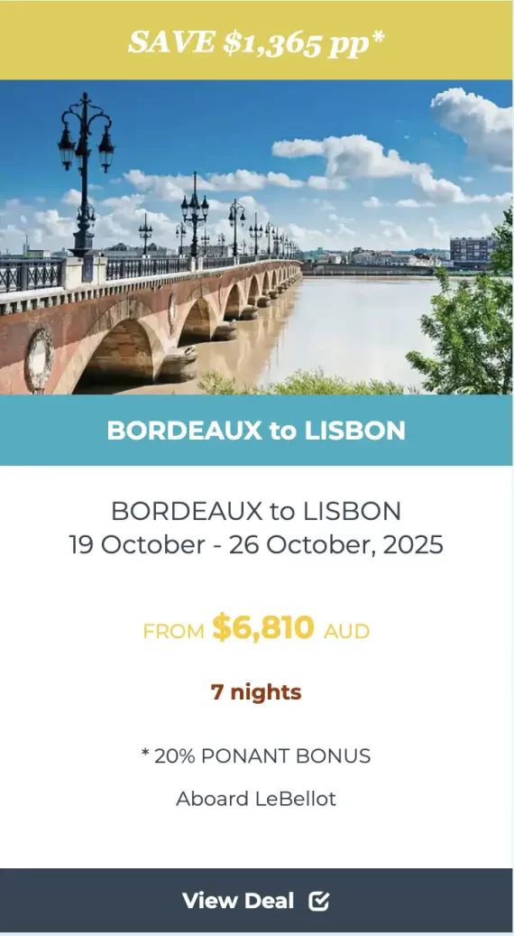 BORDEAUX to LISBON Ponand cruise deal image