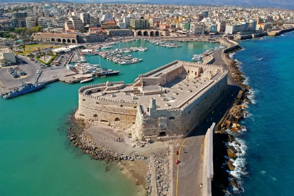 Ancient Treasures of the Mediterranean -PONANT Solo Cruise Deal-2027-aerial vew- Koules Fortress-Crete Greece