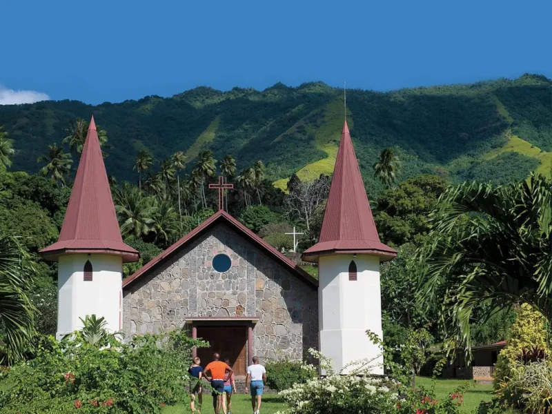 MARQUESAS THE TUAMOTUS & SOCIETY ISLANDS CRUISE DEALS-PONANT Sacred Heart Church