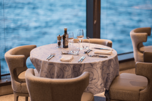 PONANT FOOD & WINE CRUISES-dining table